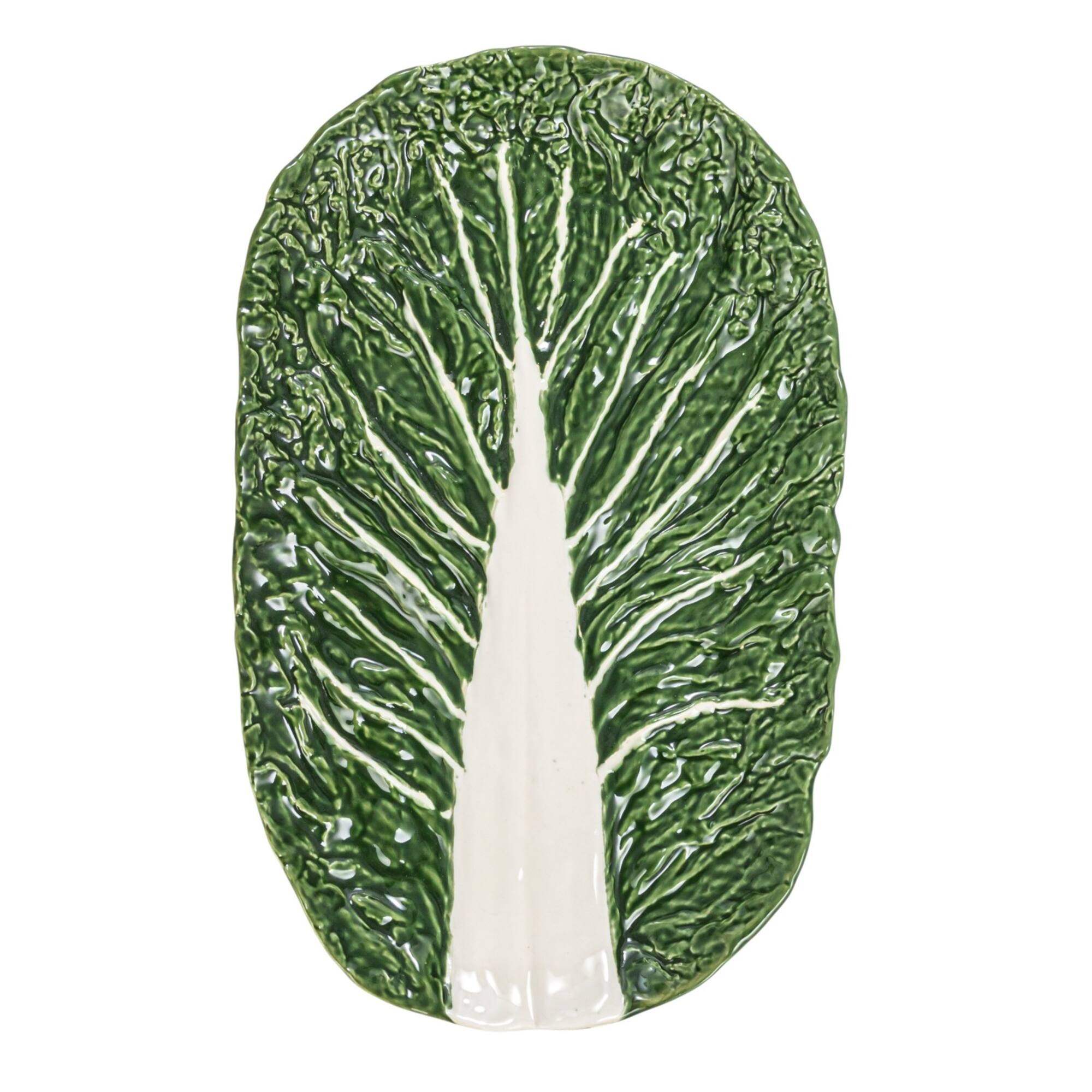 Hello Honey® 13.5" Green Cabbage Ceramic Serving Plates, 6ct.